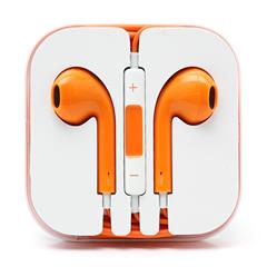 3.5mm Stereo Earphone Headset with Remote & Mic for iPhone 5 - Orange