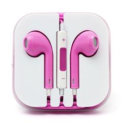 3.5mm Stereo Earphone Headset with Remote & Mic for iPhone 5 - Rose