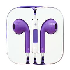 3.5mm Stereo Earphone Headset with Remote & Mic for iPhone 5 - Purple