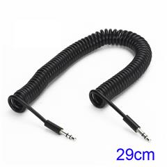 3.5mm Car Stereo Audio Aux Coil Cord Cable for iPhone iPod MP3 MP4, Length: 29CM