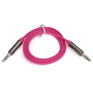 Belkin Flat Noodle 3.5mm Male to Male Stereo Audio Aux Cable Cord for PC MP3 MP4 - Pink