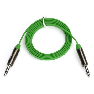 Belkin Flat Noodle 3.5mm Male to Male Stereo Audio Aux Cable Cord for PC MP3 MP4 - Green