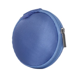 Ball Shape Carrying Bag Case Pouch for Headphones Earphones MP3 - Blue