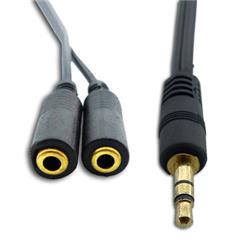 Brand New 3.5mm Male to 2 Female Audio Splitter Adapter Cable