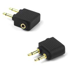 3.5mm to 2 x 3.5mm Airplane Airline Headphone Earphone Jack Audio Adapter