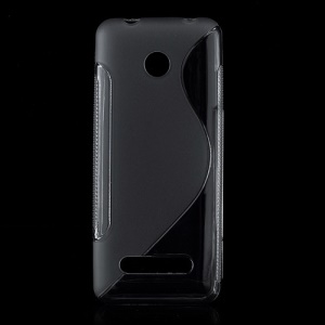 S-Curve Gel TPU Case Cover for Nokia 206 2060 - Translucent Grey