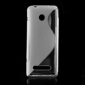 S-Curve Gel TPU Case Cover for Nokia 206 2060 - Translucent White