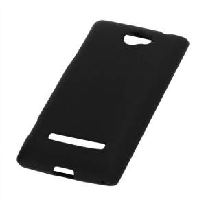 Matte Frosted TPU Gel Back Case for HTC Windows Phone 8S - Black