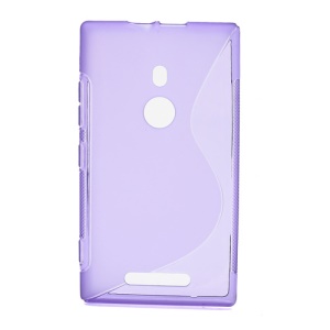 S-Curve Gel TPU Case Cover for Nokia Lumia 925 - Translucent Purple