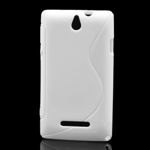Skidproof Slim S Line TPU Jelly Case for Sony Xperia E Dual C1605 C1604 Xperia E C1505 C1504 - White