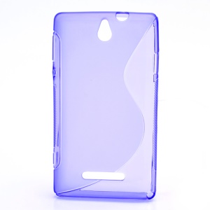 Skidproof Slim S Line TPU Jelly Case for Sony Xperia E Dual C1605 C1604 Xperia E C1505 C1504 - Purple