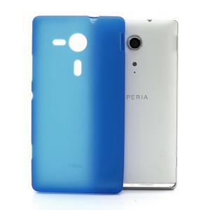 Double-side Matte Jelly TPU Case for Sony Xperia SP C5303 C5302 C5306 M35h - Dark Blue