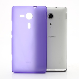 Double-side Matte Jelly TPU Case for Sony Xperia SP C5303 C5302 C5306 M35h - Purple