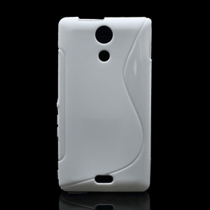 S-Curve TPU Jelly Case Shell for Sony Xperia ZR C5503 C5502 M36h - White