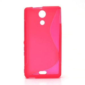 S-Curve TPU Jelly Cover Case for Sony Xperia ZR M36h C5503 C5502 - Rose