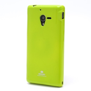 Mercury Glittery Powder Soft TPU Case Cover for Sony Xperia ZL C6503 C6502 C6506 L35h - Green