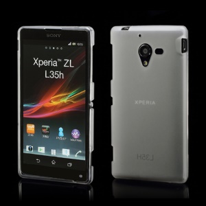 Frosted TPU Gel Case Cover for Sony Xperia ZL C6503 C6502 C6506 L35h - Translucent