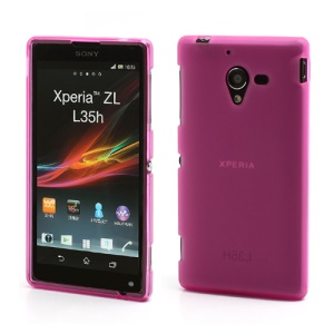 Frosted TPU Gel Case Cover for Sony Xperia ZL C6503 C6502 C6506 L35h - Translucent Rose