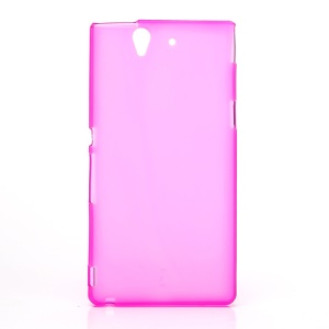 Flex Protective Gel TPU Case for Sony Xperia Z L36h Yuga C6603 - Transparent Rose