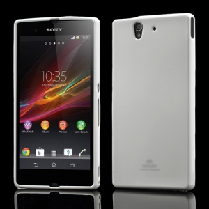 Mercury Glittery Powder Gel TPU Jelly Case for Sony Xperia Z C6603 C6602 L36h HSPA+ LTE - White