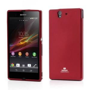Mercury Glittery Powder Gel TPU Case for Sony Xperia Z C6603 C6602 L36h HSPA+ LTE - Red