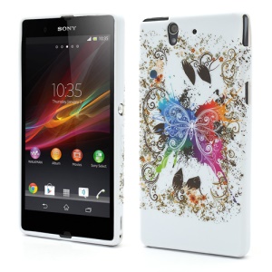 Pretty Colorful Butterfly Slim TPU Gel Case for Sony Xperia Z L36h Yuga C6603
