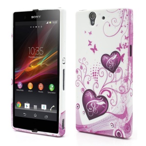 Sony Xperia Z L36h Yuga C6603 Two Hearts Butterflies Pattern TPU Case