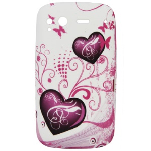 Popular Love Pattern TPU Back Case for HTC Desire S/S510E
