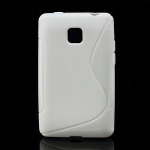 S Shape TPU Gel Cover Case for LG Optimus L3 II E430 E425