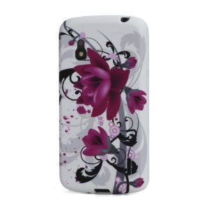 Elegant Lotus TPU Gel Case Cover for Google LG Nexus 4 E960 Mako