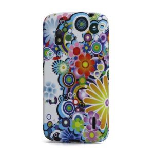 Colorful Flower TPU Gel Skin Case for LG Google Nexus 4 E960 Mako