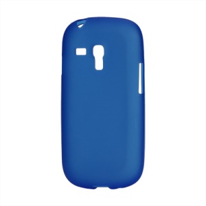Frosted Matte TPU Gel Case for Samsung Galaxy S III / 3 Mini I8190 - Blue