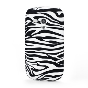 Horizontal Zebra Stripe Pattern Samsung Galaxy S III / 3 Mini I8190 Soft TPU Case