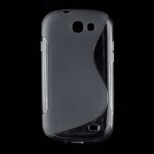 S Shape TPU Gel Case Cover for Samsung Galaxy Express I8730 - Translucent