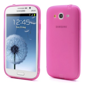 Slim Matte Samsung Galaxy Grand I9082 I9080 TPU Shell Case w/ Anti-dust Plug - Rose
