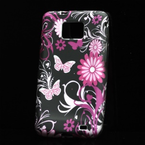 High-quality TPU Case with Fancy Flora Pattern for Samsung I9100 Galaxy S II