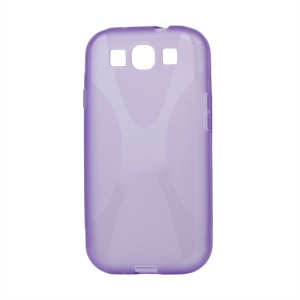 Premium X Shape TPU Gel Case for Samsung Galaxy S 3 / III I9300 I747 L710 T999 I535 R530 - Purple