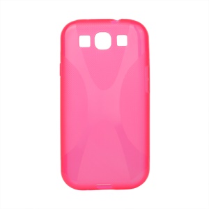 Premium X Shape TPU Gel Case for Samsung Galaxy S 3 / III I9300 I747 L710 T999 I535 R530 - Rose