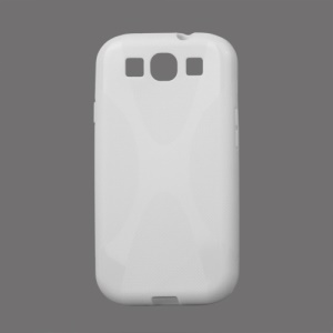 Premium X Shape TPU Gel Case for Samsung Galaxy S 3 / III I9300 I747 L710 T999 I535 R530 - White