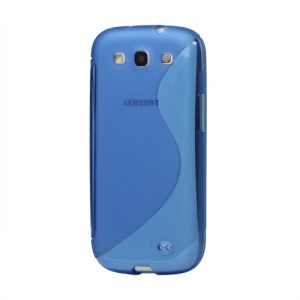 S-Curve TPU Gel Case Cover for Samsung Galaxy S 3 / III I9300 I747 L710 T999 I535 R530 - Blue