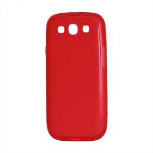 Frosted TPU Gel Case Cover for Samsung Galaxy S 3 / III I9300 I747 L710 T999 I535 R530 - Red