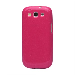 Glittery Powder TPU Skin Case for Samsung Galaxy S 3 / III I9300 I747 L710 T999 I535 R530 - Rose