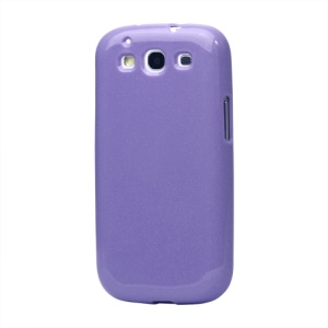 Glittery Powder TPU Skin Case for Samsung Galaxy S 3 / III I9300 I747 L710 T999 I535 R530 - Purple