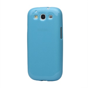 Glittery Powder TPU Skin Case for Samsung Galaxy S 3 / III I9300 I747 L710 T999 I535 R530 - Blue