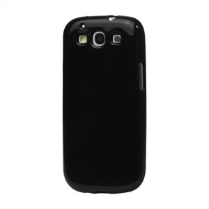 Glittery Powder TPU Skin Case for Samsung Galaxy S 3 / III I9300 I747 L710 T999 I535 R530 - Black