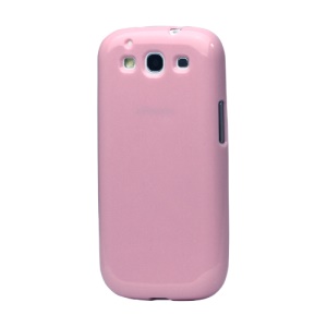 Glittery Powder TPU Skin Case for Samsung Galaxy S 3 / III I9300 I747 L710 T999 I535 R530 - Pink