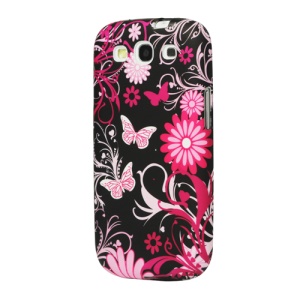 Butterfly Flower TPU Gel Case for Samsung Galaxy S 3 / III I9300 I747 L710 T999 I535 R530