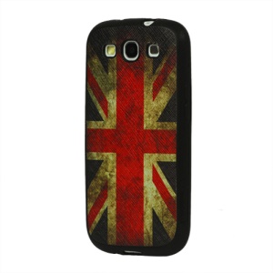 Retro Union Jack Flag Samsung Galaxy S 3 / III I9300 Leather Coated TPU Case