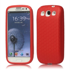 Extended Battery TPU Gel Case for Samsung I9300 Galaxy S 3 / III - Red