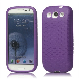 Extended Battery TPU Gel Case for Samsung I9300 Galaxy S 3 / III - Purple